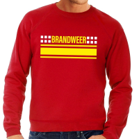 Brandweer logo verkleedkleding sweater   rood   voor heren   Hulpdiensten   verkleedkleding