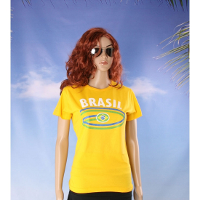 Bellatio Decorations Braziliaanse supporter t shirt voor dames