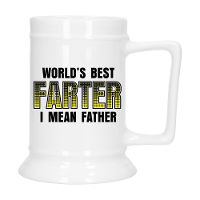 Cadeau Bierpul voor papa   geel   beste vader   keramiek   530 ml   Vaderdag