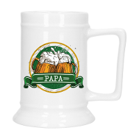Cadeau Bierpul voor papa   groen   keramiek   530 ml   Vaderdag