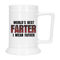 Cadeau Bierpul voor papa   rood   beste vader   keramiek   530 ml   Vaderdag