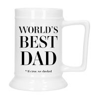 Cadeau Bierpul voor papa   zwart   beste vader   keramiek   530 ml   Vaderdag