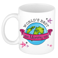 Cadeau koffie/thee mok voor mama   beste mama   roze   300 ml   moederdag