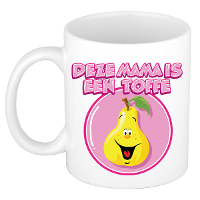 Cadeau koffie/thee mok voor Mama   wit   toffe Mama   keramiek   300 ml