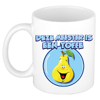 Cadeau koffie/thee mok voor Meester   wit   toffe Meester   keramiek   300 ml