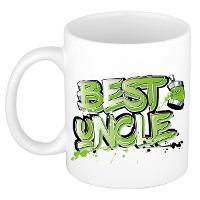 Cadeau koffie/thee mok voor oom   groen   graffiti letters   de beste  ?300 Ml