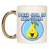Cadeau koffie/thee mok voor Opa   goud   toffe Opa   keramiek   300 ml