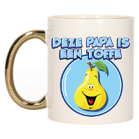 Cadeau koffie/thee mok voor Papa   goud   toffe Papa   keramiek   300 ml