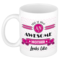 Cadeau koffiemok voor een geweldige moeder   roze   keramiek   300 ml   moeder dag