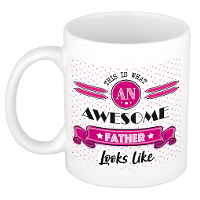 Cadeau koffiemok voor een geweldige vader   roze   keramiek   300 ml   vader dag