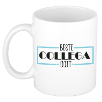 Cadeau mok voor collega   beste collega ooit   wit   keramiek   300 ml