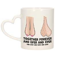 Cadeau mok voor trouw jubileum   together forever and ever   keramiek   300 ml