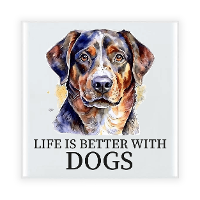 Cadeau tegel hondenliefhebber   Labrador Retriever hond   keramiek   waterverf   15 x 15 cm