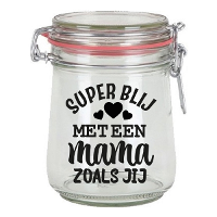 Cadeau voorraadpot   mama   glas   10 x 7,5 cm   720 ml   verjaardag cadeau   snoeppot   Moederdag