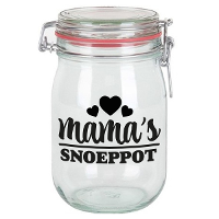 Cadeau voorraadpot   mama   glas   11 x 11 cm   1 liter   verjaardag cadeau   snoeppot   Moederdag