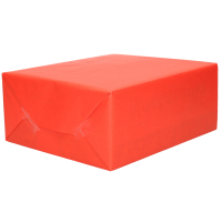 Bellatio decorations cadeaupapier / Kaftpapier   rood   unikleur   200x70 cm