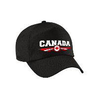 Canada landen petje  zwart   baseball cap   volwassenen   supporters