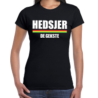 Carnaval Hedsjer de gekste t shirt zwart voor dames