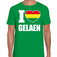 Carnaval I love Gelaen t shirt groen voor heren