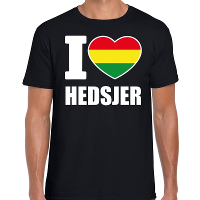 Carnaval I love Hedsjer t shirt zwart voor heren