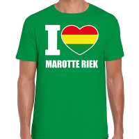 Carnaval I love Marotte Riek t shirt groen voor heren