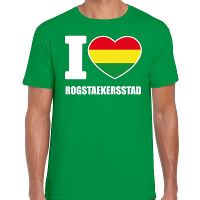Carnaval I love Rogstaekersstad t shirt groen voor heren