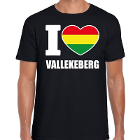 Carnaval I love Vallekeberg t shirt zwart voor heren