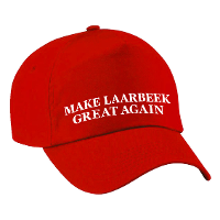 Carnaval verkleed pet   rood   Make Laarbeek Great Again   volwassenen