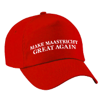 Carnaval verkleed pet   rood   Make Maastricht Great Again   volwassenen