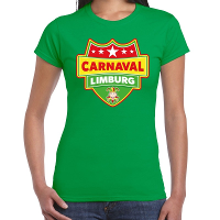Carnaval verkleed t shirt Limburg groen voor dames