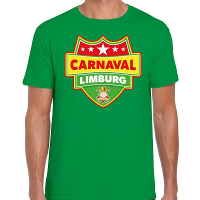 Carnaval verkleed t shirt Limburg groen voor heren