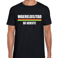 Carnaval Waereldsjtad de gekste t shirt zwart voor heren