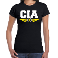 CIA agent tekst t shirt zwart voor dames