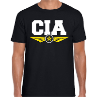 CIA agent tekst t shirt zwart voor heren
