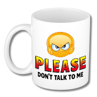 Collega Cadeau Koffiemok   wit   Dont talk to me   300 ml   Kantoorhumor serie