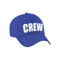 Crew personeel team pet   baseball cap   blauw   voor dames en heren   petjes   werknemers