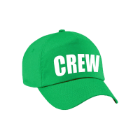 Crew personeel team pet   baseball cap   groen   voor dames en heren   petjes   werknemers