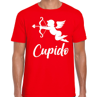 Cupido liefde Valentijn   verkleed   t shirt   rood   voor heren