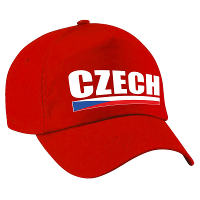 Czech landen supporters petje   rood   kinderen   Tsjechie land baseball cap   sport
