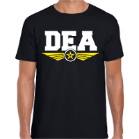 DEA agent tekst t shirt zwart voor heren