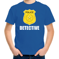 Detective police / politie embleem t shirt blauw voor kinderen