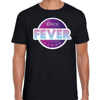 Disco fever feest t shirt zwart voor heren