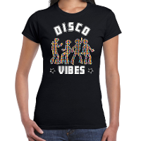Disco verkleed t shirt dames   jaren 80 feest outfit   disco vibes