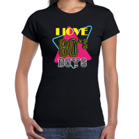 Disco verkleed t shirt dames   jaren 80 feest outfit   I love 80 boys