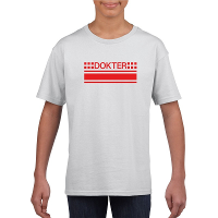 Dokter logo t shirt wit voor kinderen
