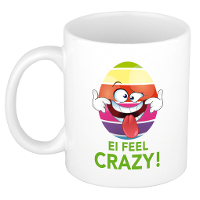 Ei feel crazy mok/ beker   Pasen mokken