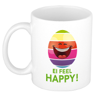 Ei feel happy mok/ beker   Pasen mokken