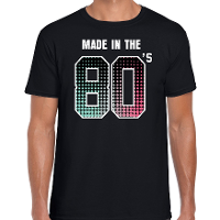 Eighties party t shirt   made in the 80s   geboren in de jaren 80   zwart   voor heren