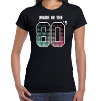 Eighties t shirt / shirt made in the 80s / geboren in de jaren 80 zwart voor dames