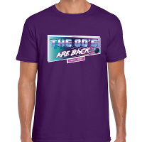 Eighties The 80s are back t shirt paars voor heren